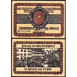 Allemagne - Notgeld - Lörrach - 50 pfennig - Type 5 - 1922 - Etat : NEUF