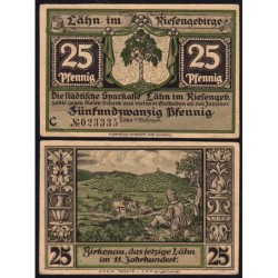 Pologne - Notgeld - Lähn (Wlen) - 25 pfennig - Série C - 1922 - Etat : SUP