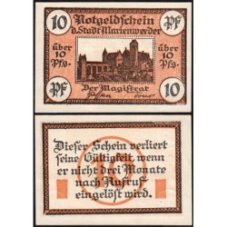 Pologne - Notgeld - Marienwerder (Kwidzyn) - 10 pfennig - 1920 - Etat : pr.NEUF