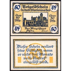 Pologne - Notgeld - Marienwerder (Kwidzyn) - 50 pfennig - 1920 - Etat : NEUF