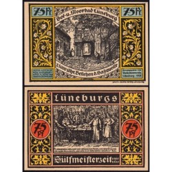 Allemagne - Notgeld - Lüneburg - 75 pfennig - Type 8 - Fond bleu - 1921 - Etat : NEUF