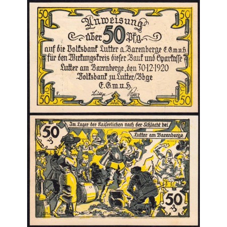 Allemagne - Notgeld - Lutter am Barenberge - 50 pfennig - 30/12/1920 - Etat : NEUF