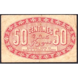 Algérie - Alger 137-11 - 50 centimes - Série P.198 - 25/06/1919 - Etat : TB-