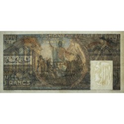 Tunisie - Pick 29a - 1'000 francs - Série X.237 - 29/12/1950 - Etat : TTB à TTB+