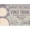 Algérie - Pick 78b - 20 francs - Série S.1882 - 14/09/1925 - Etat : TTB