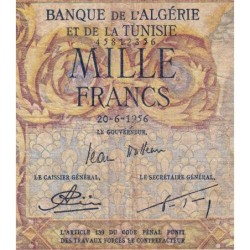 Algérie - Pick 107b_2 - 1'000 francs - Série N.1833 - 20/06/1956 - Etat : B