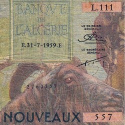 Algérie - Pick 118a_1 - 5 nouv. Francs - Série L.111 - 31/07/1959 - Etat : B+