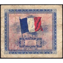 VF 16-01 - 2 francs - Drapeau - 1944 - Sans série - Etat : TB-