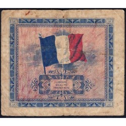 VF 16-01 - 2 francs - Drapeau - 1944 - Sans série - Etat : B-