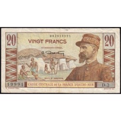 AEF - Pick 22 - 20 francs - Série D.2 - 1947 - Etat : TTB-