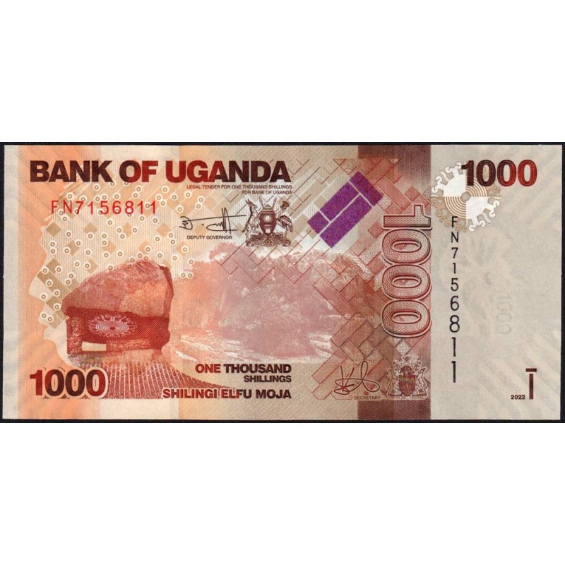 Ouganda - Pick 49g - 1'000 shillings - Série FN - 2022 - Etat : NEUF