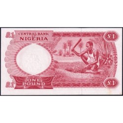 Nigéria - Pick 8 - 1 pound - Série B/61 - 1967 - Etat : SPL