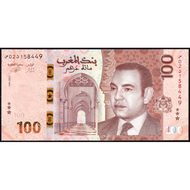 Maroc - Pick 81 - 100 dirhams - Série ‭س 02 د - 2023 - Etat : NEUF