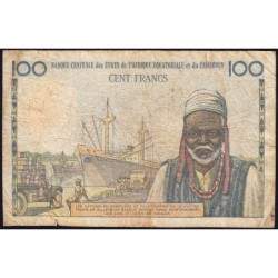 Etats de l'Afrique Equatoriale - Pick 1f - 100 francs - Série D.39 - 1961 - Etat : B+