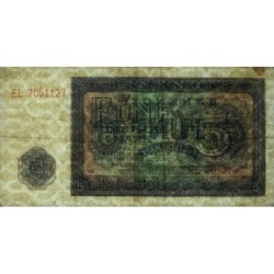 Allemagne RDA - Pick 11b - 5 deutsche mark - 1948 - Série EL - Etat : TB+