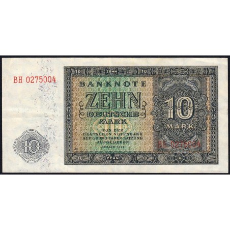 Allemagne RDA - Pick 12b - 10 deutsche mark - 1948 - Série BH - Etat : TTB+