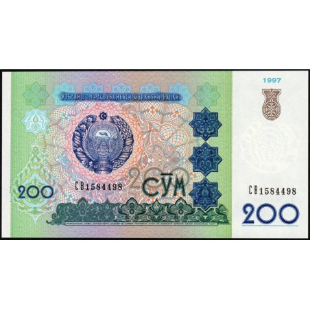 Ouzbékistan - Pick 80 - 200 som - Série CB - 1997 - Etat : NEUF