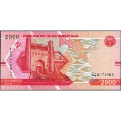 Ouzbékistan - Pick 87 - 2'000 som - Série CD - 2021 - Etat : NEUF