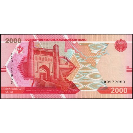 Ouzbékistan - Pick 87 - 2'000 som - Série CD - 2021 - Etat : NEUF