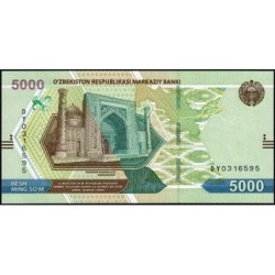 Ouzbékistan - Pick 88 - 5'000 som - Série DY - 2021 - Etat : NEUF