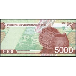 Ouzbékistan - Pick 88 - 5'000 som - Série DY - 2021 - Etat : NEUF