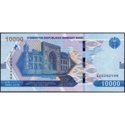 Ouzbékistan - Pick 89 - 10'000 som - Série CC - 2021 - Etat : NEUF