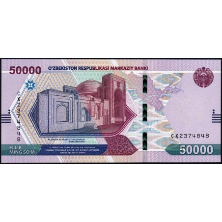 Ouzbékistan - Pick 91 - 50'000 som - Série CX - 2021 - Etat : NEUF