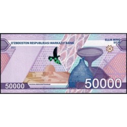 Ouzbékistan - Pick 91 - 50'000 som - Série CX - 2021 - Etat : NEUF