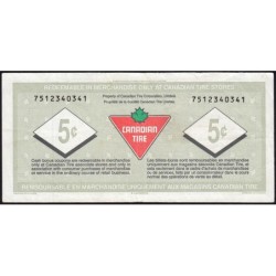 Canadian Tire - S18B - 5 cents - Série 75 - 1996 - Commémoratif - Etat : TB+