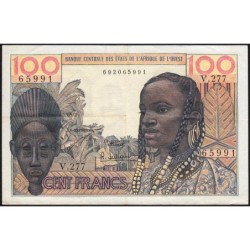 Etats Afrique Ouest - Pick 2b - 100 francs - Série V.277 - 1966 - Etat : TTB