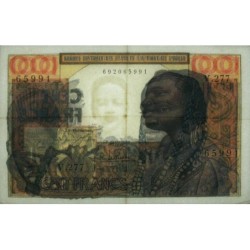 Etats Afrique Ouest - Pick 2b - 100 francs - Série V.277 - 1966 - Etat : TTB