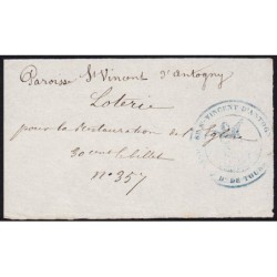 1885 - Antogny-le-Tillac - Restauration de l'Eglise - Loterie - 30 centimes - SUP