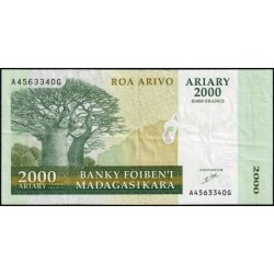 Madagascar - Pick 83 - 2'000 ariary - 10'000 francs - Série A G - 2003 - Etat : TTB