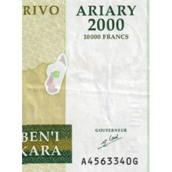 Madagascar - Pick 83 - 2'000 ariary - 10'000 francs - Série A G - 2003 - Etat : TTB