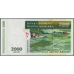 Madagascar - Pick 83 - 2'000 ariary - 10'000 francs - Série A G - 2003 - Etat : TTB+