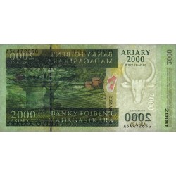 Madagascar - Pick 83 - 2'000 ariary - 10'000 francs - Série A G - 2003 - Etat : TTB+