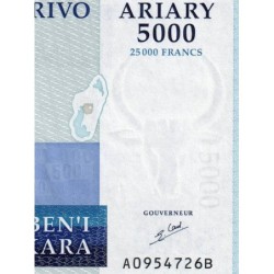 Madagascar - Pick 84 - 5'000 ariary - 25'000 francs - Série A B - 2003 - Etat : SUP