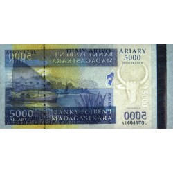 Madagascar - Pick 84 - 5'000 ariary - 25'000 francs - Série A L - 2003 - Etat : NEUF