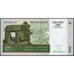 Madagascar - Pick 87b - 200 ariary - 1'000 francs - Série A Z - 2004 (2007) - Etat : NEUF