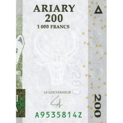 Madagascar - Pick 87b - 200 ariary - 1'000 francs - Série A Z - 2004 (2007) - Etat : NEUF