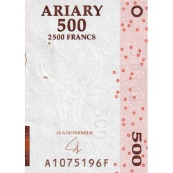 Madagascar - Pick 88b - 500 ariary - 2'500 francs - Série A F - 2004 (2007) - Etat : TTB+