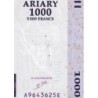 Madagascar - Pick 89a - 1'000 ariary - 5'000 francs - Série A E - 2004 - Etat : TTB+