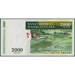 Madagascar - Pick 90b - 2'000 ariary - Série B D - 2008 - Papier -  Etat : SPL+