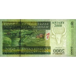 Madagascar - Pick 90b - 2'000 ariary - Série B D - 2008 - Papier -  Etat : SPL+