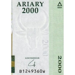 Madagascar - Pick 96 - 2'000 ariary - Série B W - 2014 - Polymère hybride -  Etat : NEUF