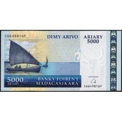 Madagascar - Pick 91b - 5'000 ariary - Série C P - 2009 - Etat : SUP