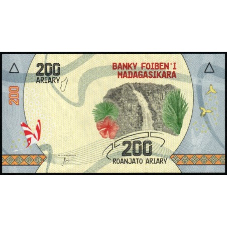 Madagascar - Pick 98a - 200 ariary - Série C - 2017 - Etat : SPL