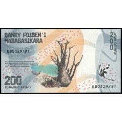 Madagascar - Pick 98a - 200 ariary - Série E - 2017 - Etat : SPL