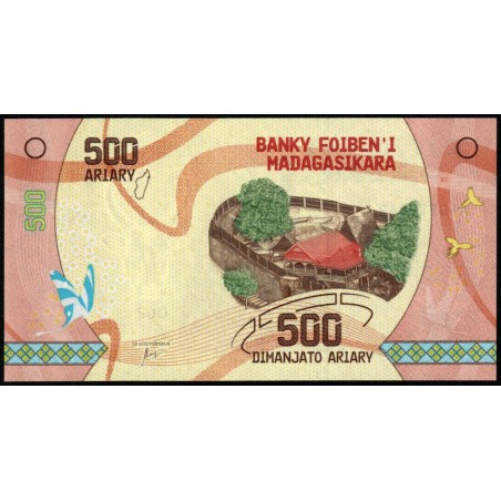 Madagascar - Pick 99a - 500 ariary - Série A - 2017 - Polymère hybride - Etat : NEUF