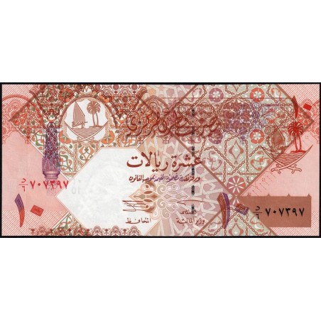 Qatar - Pick 22 - 10 riyal - Série ‭د / 6 - 2003 - Etat : NEUF